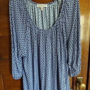 MICHAEL Michael Kors Geometric Blue Blouse